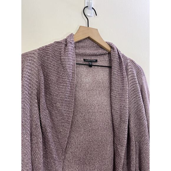 Eileen Fisher Linen Knit Cardigan S Lagom Scandi Minimalist Quiet Luxury Capsule - Picture 5 of 15